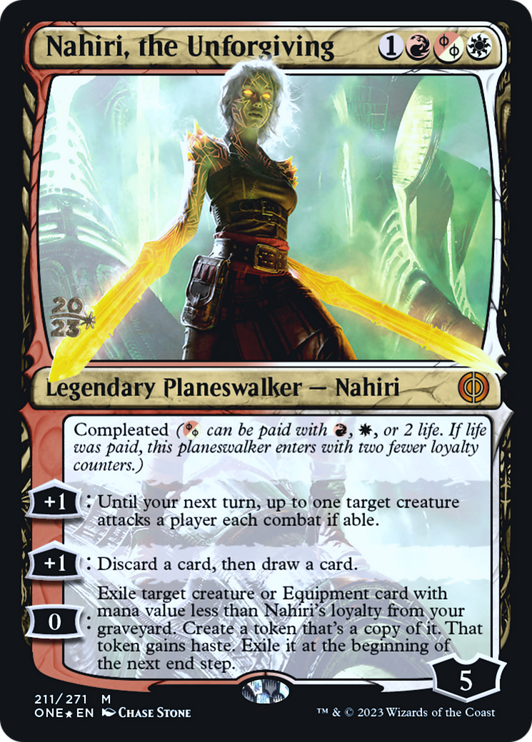 Nahiri, the Unforgiving [Phyrexia: All Will Be One Prerelease Promos] | Tacoma Games