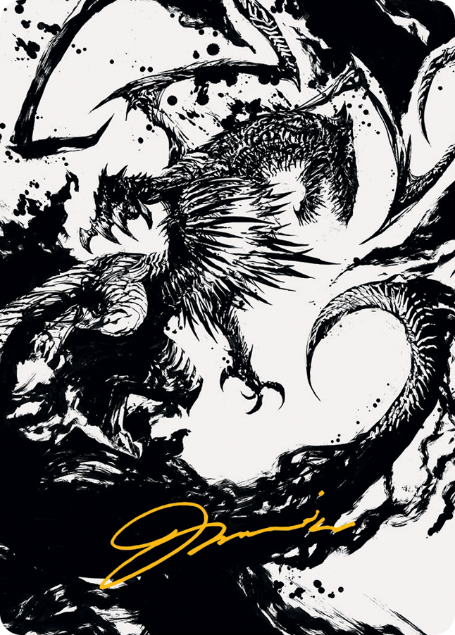 Skithiryx, the Blight Dragon Art Card (Gold-Stamped Signature) [March of the Machine Art Series] | Tacoma Games