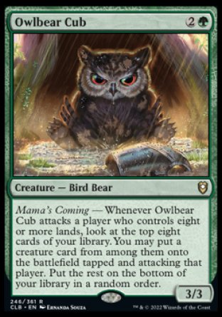 Owlbear Cub [Commander Legends: Battle for Baldur's Gate] | Tacoma Games