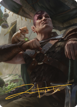 Minsc & Boo, Timeless Heroes Art Card (38) (Gold-Stamped Signature) [Commander Legends: Battle for Baldur's Gate Art Series] | Tacoma Games