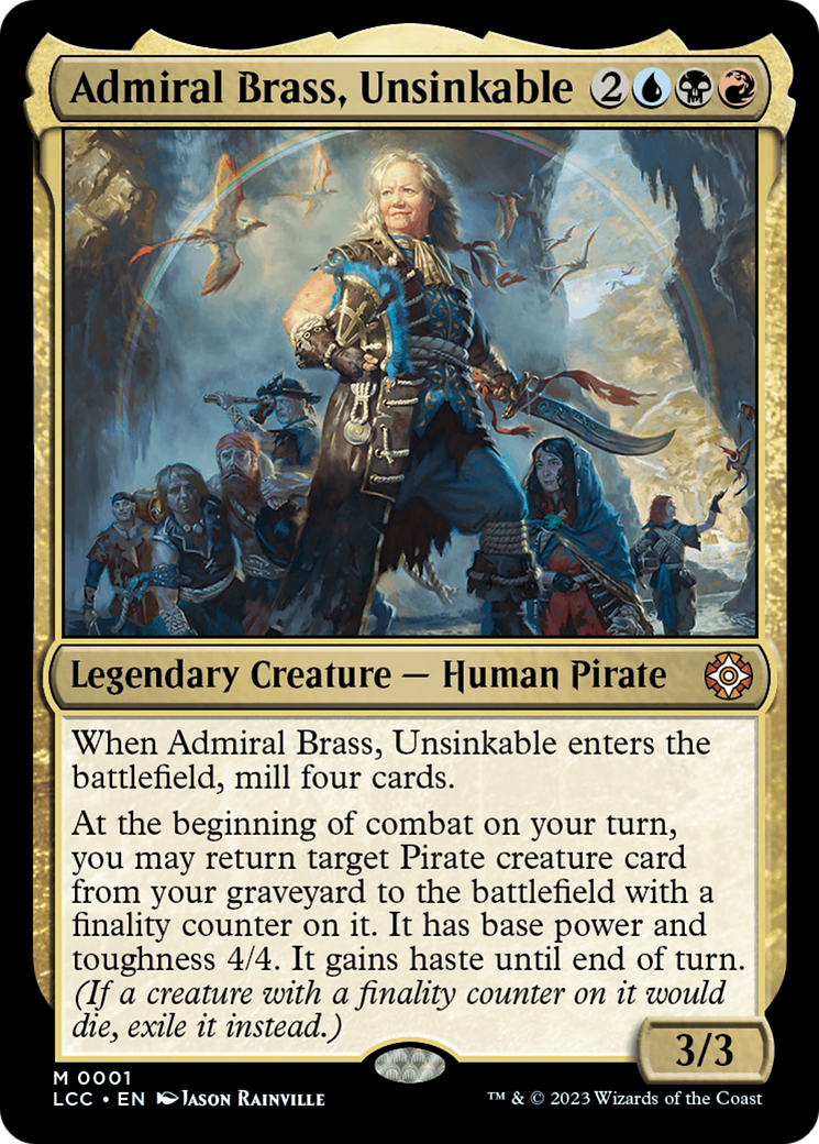 Admiral Brass, Unsinkable (Display Commander) [The Lost Caverns of Ixalan Commander] | Tacoma Games