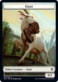 Goat // Food (18) Double-sided Token [Throne of Eldraine Tokens] | Tacoma Games