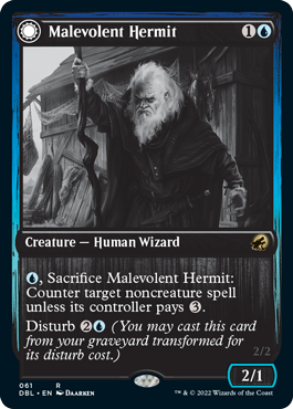 Malevolent Hermit // Benevolent Geist [Innistrad: Double Feature] | Tacoma Games