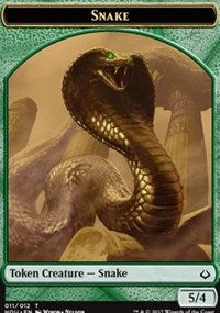 Snake // Zombie Double-sided Token [Hour of Devastation Tokens] | Tacoma Games