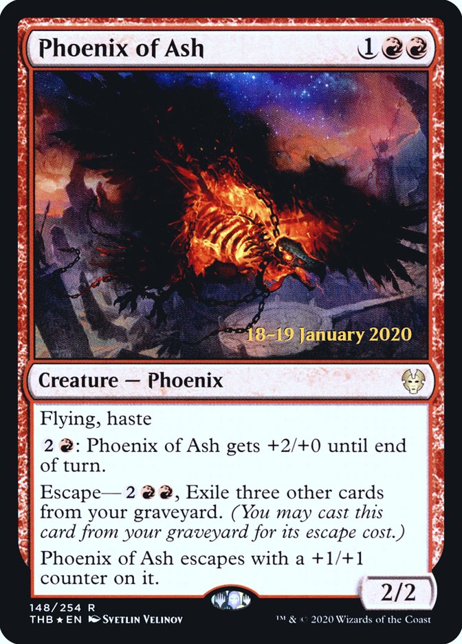 Phoenix of Ash [Theros Beyond Death Prerelease Promos] | Tacoma Games