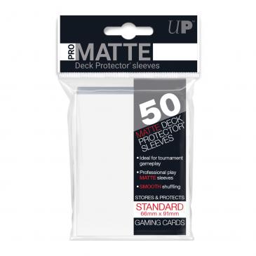 UltraPRO 50ct Pro-Matte White Standard Deck Protectors | Tacoma Games