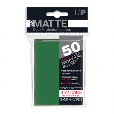 UltraPRO 50ct Pro-Matte Green Standard Deck Protectors | Tacoma Games