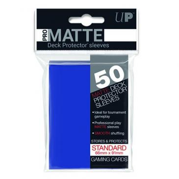 UltraPRO 50ct Pro-Matte Blue Standard Deck Protectors | Tacoma Games