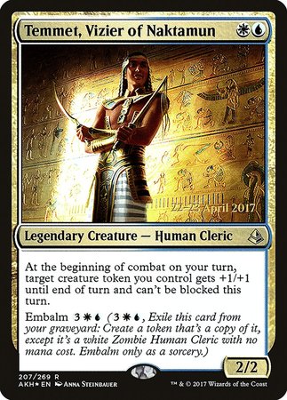 Temmet, Vizier of Naktamun [Amonkhet Promos] | Tacoma Games