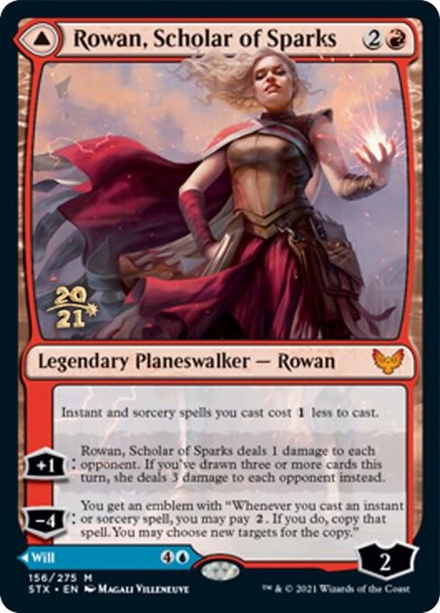 Rowan, Scholar of Sparks // Will, Scholar of Frost [Strixhaven: School of Mages Prerelease Promos] | Tacoma Games