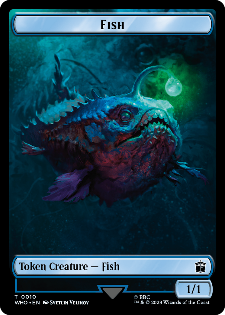 Fish // Beast Double-Sided Token [Doctor Who Tokens] | Tacoma Games