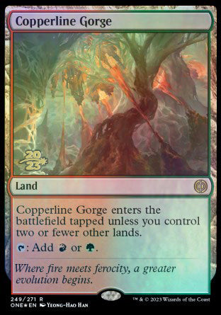 Copperline Gorge [Phyrexia: All Will Be One Prerelease Promos] | Tacoma Games