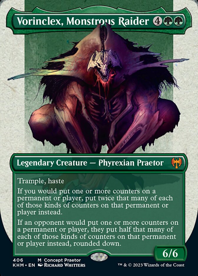 Vorinclex, Monstrous Raider (Borderless Concept Praetors) [Phyrexia: All Will Be One] | Tacoma Games