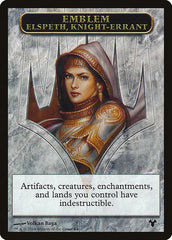 Emblem - Elspeth, Knight-Errant // Soldier Double-Sided Token [Modern Event Deck 2014 Tokens] | Tacoma Games