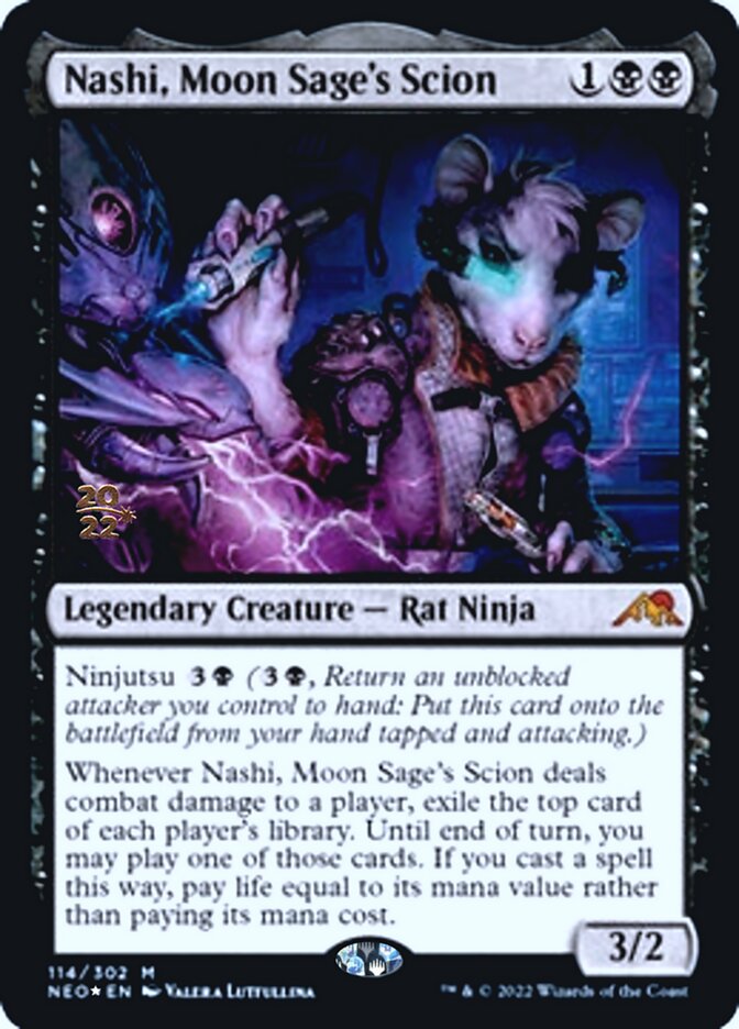 Nashi, Moon Sage's Scion [Kamigawa: Neon Dynasty Prerelease Promos] | Tacoma Games