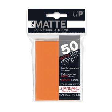 UltraPRO 50ct Pro-Matte Orange Standard Deck Protectors | Tacoma Games