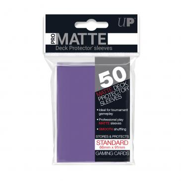 UltraPRO 50ct Pro-Matte Purple Standard Deck Protectors | Tacoma Games