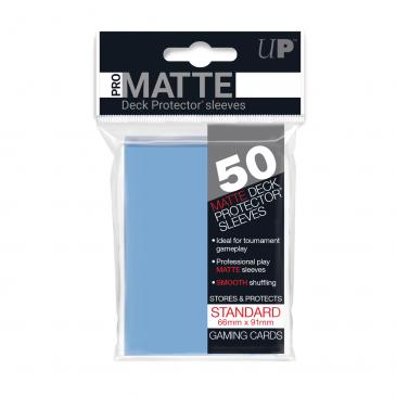UltraPRO 50ct Pro-Matte Light Blue Standard Deck Protectors | Tacoma Games