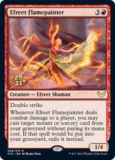 Efreet Flamepainter [Strixhaven: School of Mages Prerelease Promos] | Tacoma Games