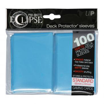 UltraPRO PRO-Matte Eclipse Sky Blue Standard Deck Protector sleeve 100ct | Tacoma Games