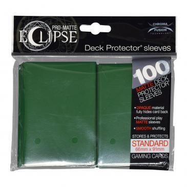 UltraPRO PRO-Matte Eclipse Forest Green Standard Deck Protector sleeve 100ct | Tacoma Games
