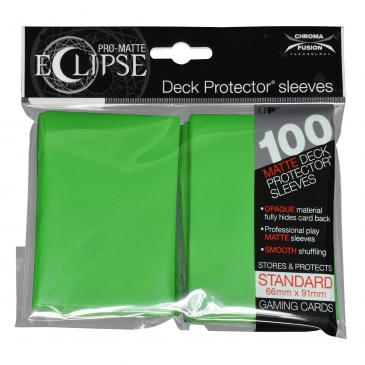 UltraPRO PRO-Matte Eclipse Lime Green Standard Deck Protector sleeve 100ct | Tacoma Games