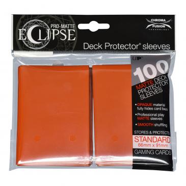 UltraPRO PRO-Matte Eclipse Pumpkin Orange Standard Deck Protector sleeve 100ct | Tacoma Games