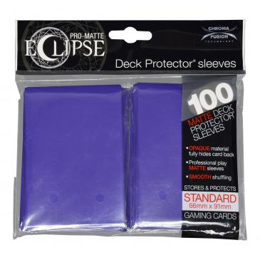 UltraPRO PRO-Matte Eclipse Royal Purple Standard Deck Protector sleeve 100ct | Tacoma Games