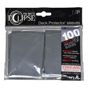 UltraPRO PRO-Matte Eclipse Smoke Grey Standard Deck Protector sleeve 100ct | Tacoma Games