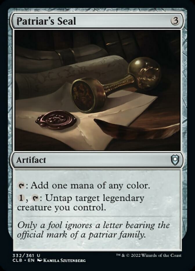 Patriar's Seal [Commander Legends: Battle for Baldur's Gate] | Tacoma Games