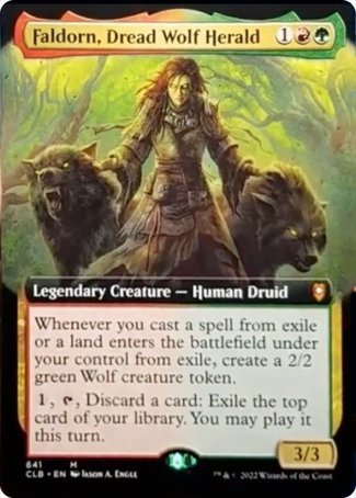 Faldorn, Dread Wolf Herald (Extended Art) [Commander Legends: Battle for Baldur's Gate] | Tacoma Games