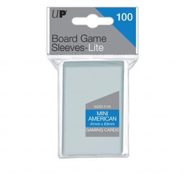 UltraPRO Lite Mini American Board Game Sleeves 41mm x 63mm 100ct | Tacoma Games