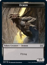 Demon // Elemental Double-sided Token [Double Masters Tokens] | Tacoma Games