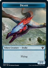 Drake // Insect (018) Double-sided Token [Commander 2020 Tokens] | Tacoma Games