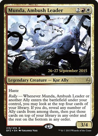 Munda, Ambush Leader [Battle for Zendikar Promos] | Tacoma Games