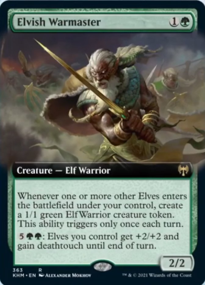 Elvish Warmaster (Extended Art) [Kaldheim] | Tacoma Games