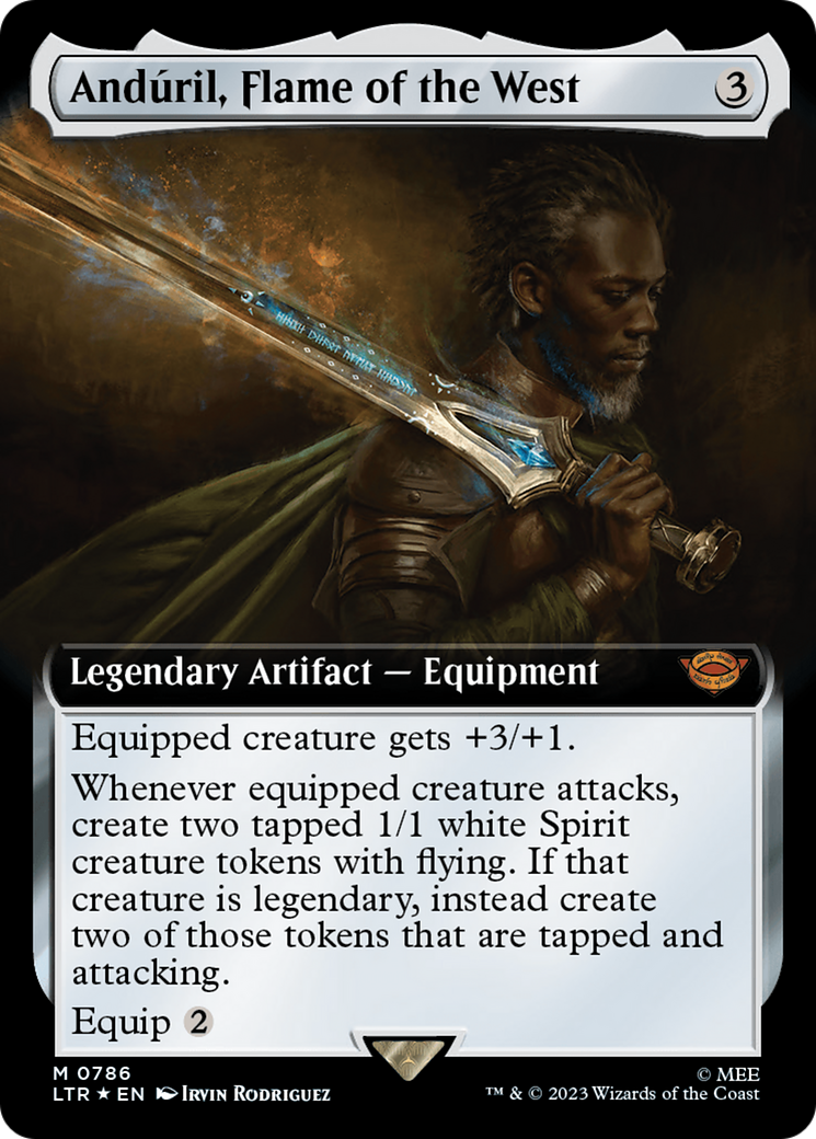 Anduril, Flame of the West (Extended Art) (Surge Foil) [The Lord of the Rings: Tales of Middle-Earth] | Tacoma Games