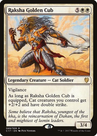 Raksha Golden Cub [Commander 2017] | Tacoma Games