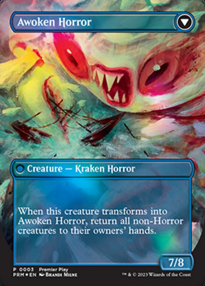 Thing in the Ice // Awoken Horror (Borderless Alternate Art) [Regional Championship Qualifiers 2023] | Tacoma Games