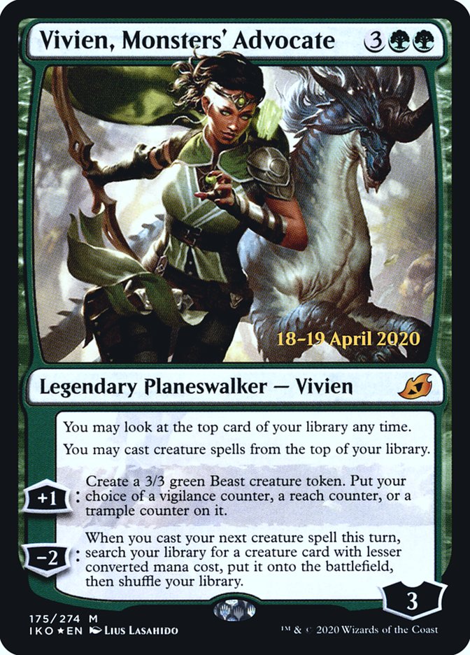 Vivien, Monsters' Advocate  [Ikoria: Lair of Behemoths Prerelease Promos] | Tacoma Games