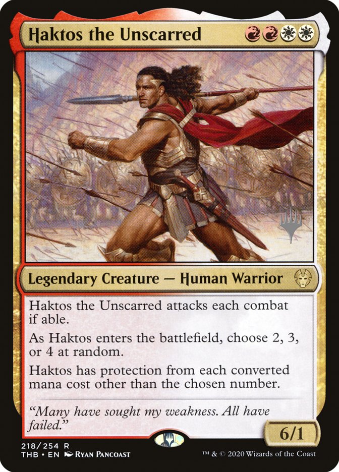 Haktos the Unscarred (Promo Pack) [Theros Beyond Death Promos] | Tacoma Games