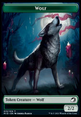 Wolf // Knight Double-sided Token [Innistrad: Midnight Hunt Commander] | Tacoma Games