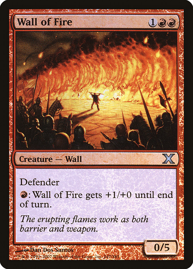 Wall of Fire (Premium Foil) [Tenth Edition] | Tacoma Games