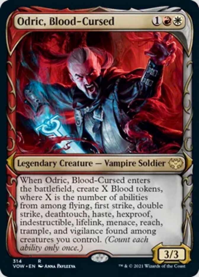 Odric, Blood-Cursed (Showcase Fang Frame) [Innistrad: Crimson Vow] | Tacoma Games