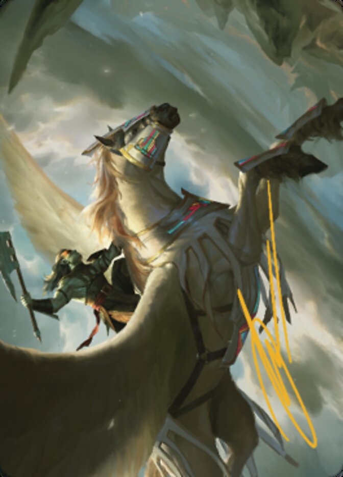 Cleaving Skyrider Art Card (Gold-Stamped Signature) [Dominaria United Art Series] | Tacoma Games