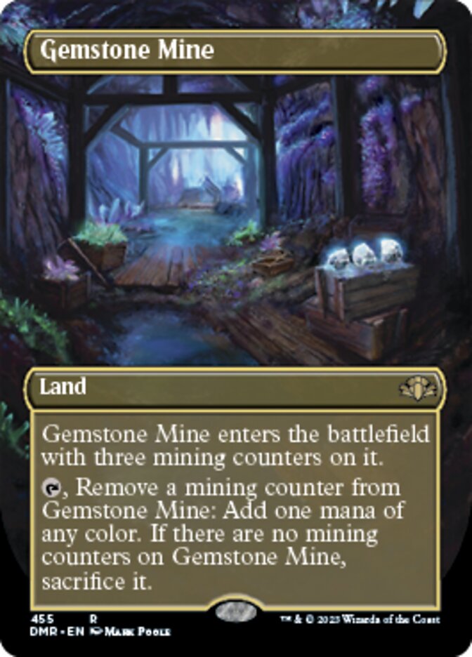 Gemstone Mine (Borderless Alternate Art) [Dominaria Remastered] | Tacoma Games