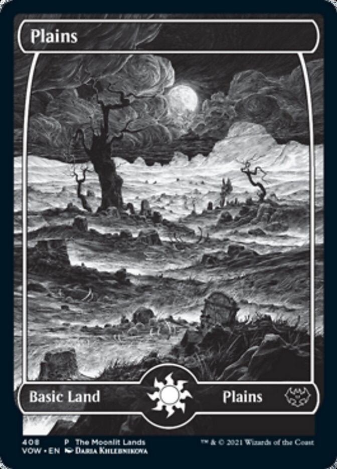 Plains (The Moonlit Lands) (Foil Etched) [Innistrad: Crimson Vow Promos] | Tacoma Games