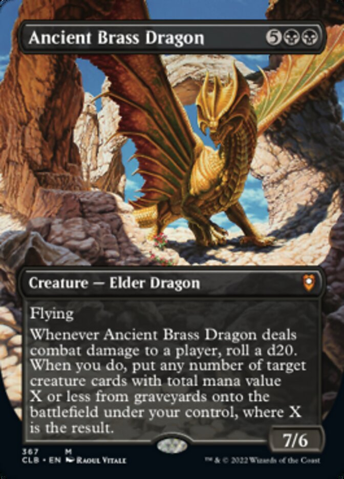 Ancient Brass Dragon (Borderless Alternate Art) [Commander Legends: Battle for Baldur's Gate] | Tacoma Games