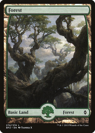 Forest (274) - Full Art [Battle for Zendikar] | Tacoma Games