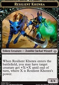 Resilient Khenra // Zombie Double-sided Token [Hour of Devastation Tokens] | Tacoma Games